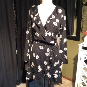 Sage wrap party dress